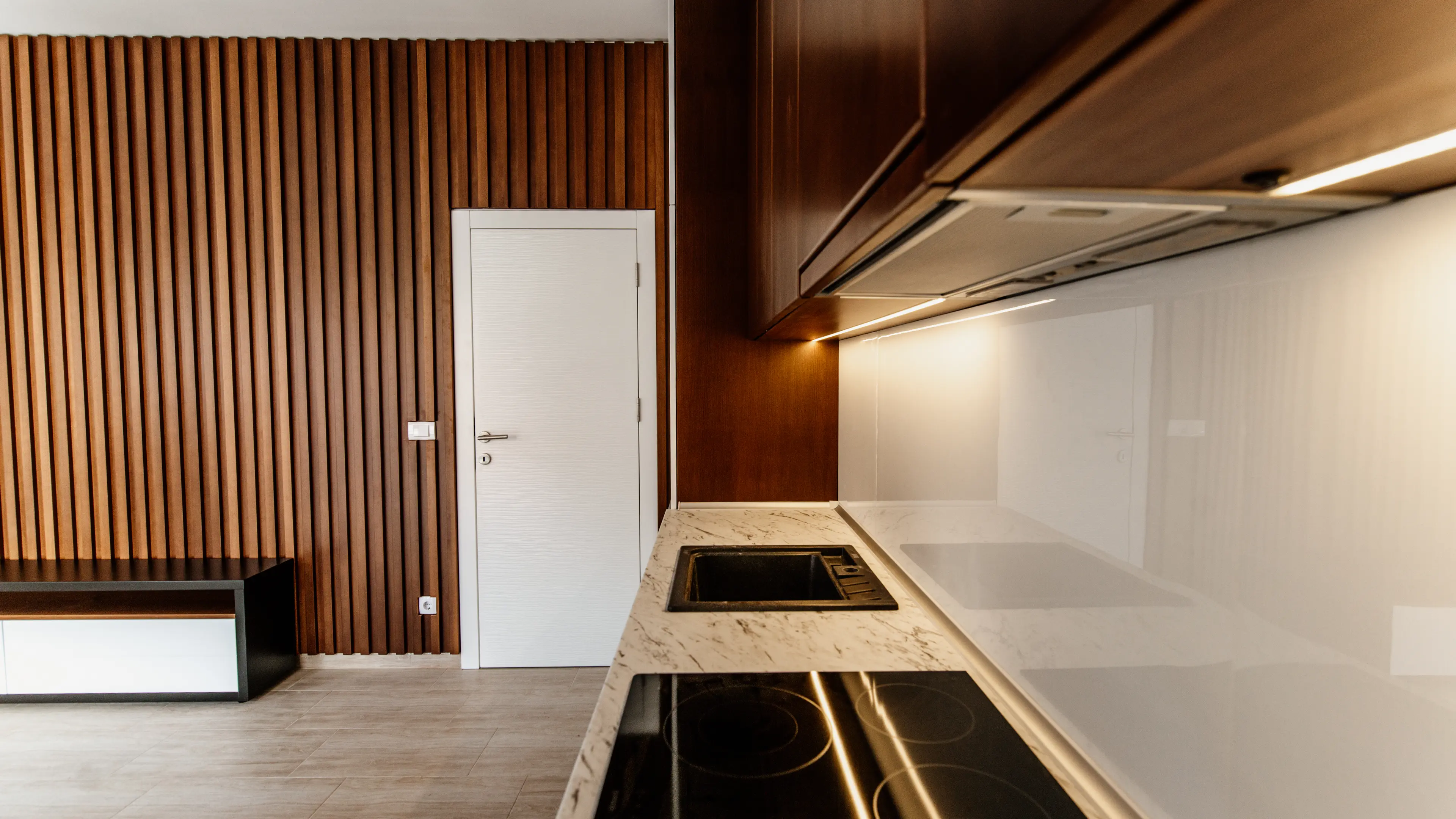 A refined contemporary kitchen interior